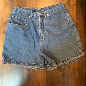 High waisted jean shorts